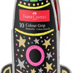 Цветные карандаши Faber-Castell Colour Grip Ракета неоновые и металлические