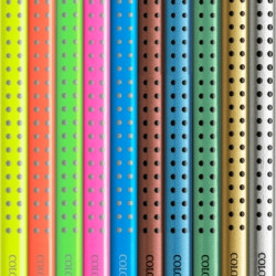 Цветные карандаши Faber-Castell Colour Grip Ракета неоновые и металлические