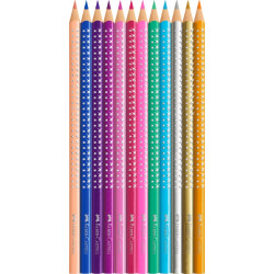 Цветные карандаши Faber-Castell Sparkle 12 цветов с блестками