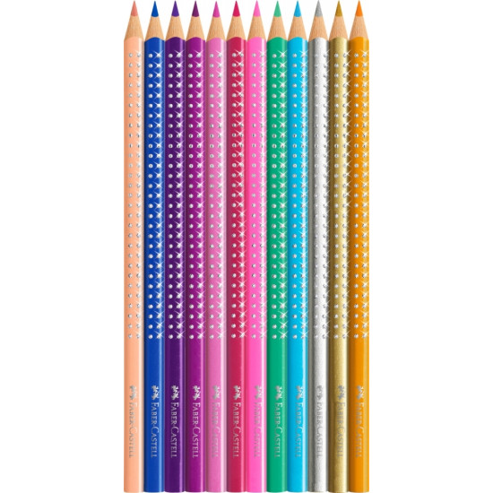Цветные карандаши Faber-Castell Sparkle 12 цветов с блестками