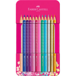 Цветные карандаши Faber-Castell Sparkle 12 цветов с блестками