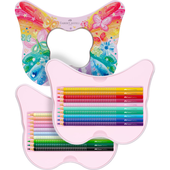 Карандаши Faber-Castell Sparkle Бабочка 20 цветов с блестками