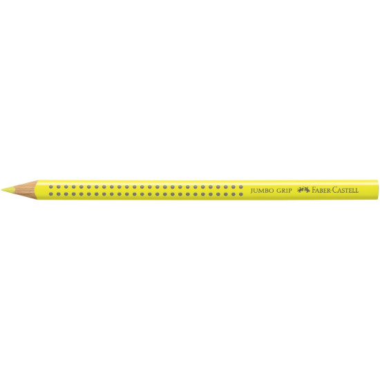 Trīsstūrveida krāsains zīmulis Faber-Castell Jumbo Grip, dzeltens