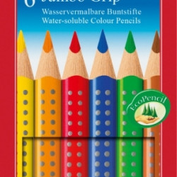 Цветные карандаши Faber-Castell Jumbo Grip Водорастворимые 6шт