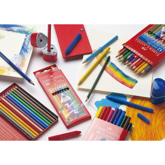 Цветные карандаши Faber-Castell Jumbo Grip водорастворимые 12шт