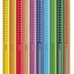 Цветные карандаши Faber-Castell Jumbo Grip водорастворимые 12шт