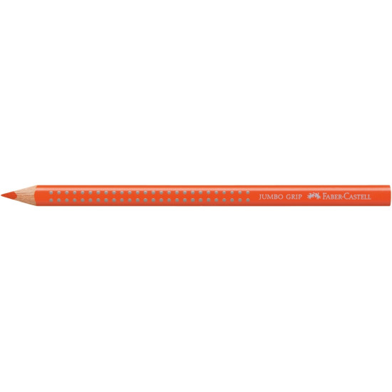 Trīsstūrveida krāsains zīmulis Faber-Castell Jumbo Grip, tumša kadmija oranžs