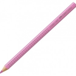 Trīsstūrveida krāsains zīmulis Faber-Castell Jumbo Grip, gaiša fuksija