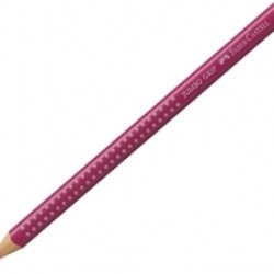 Trīsstūrveida krāsains zīmulis Faber-Castell Jumbo Grip, vidēji purpura rozā