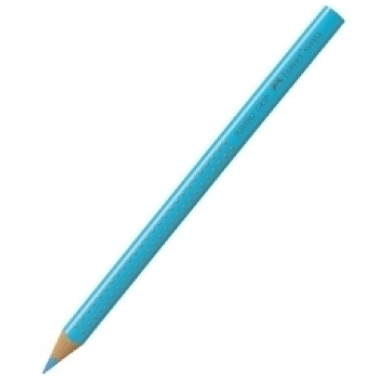 Trīsstūrveida krāsains zīmulis Faber-Castell Jumbo Grip, gaiši zils