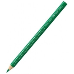 Trīsstūrveida krāsains zīmulis Faber-Castell Jumbo Grip, smaragdzaļš