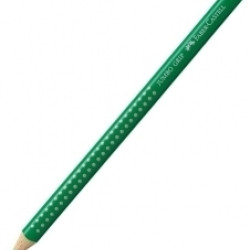 Trīsstūrveida krāsains zīmulis Faber-Castell Jumbo Grip, smaragdzaļš