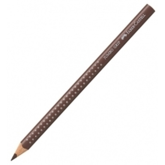 Trīsstūrveida krāsains zīmulis Faber-Castell Jumbo Grip, brūns