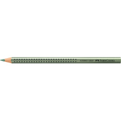 Trīsstūrveida krāsains zīmulis Faber-Castell Jumbo Grip, metāliski zaļš