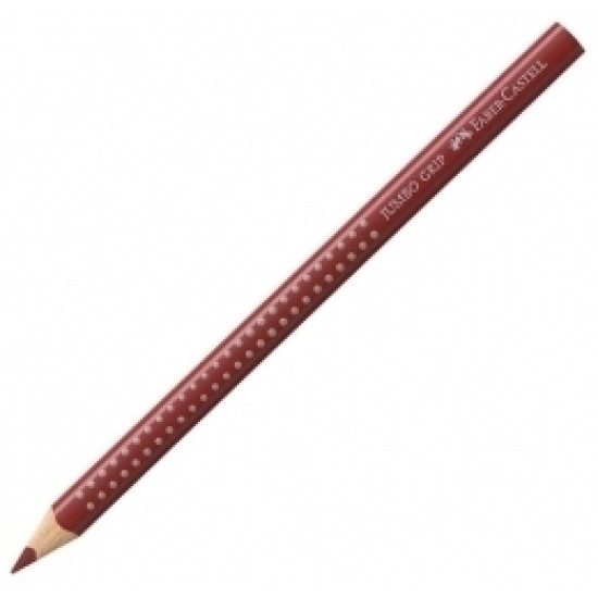 Trīsstūrveida krāsains zīmulis Faber-Castell Jumbo Grip, sarkanbrūns