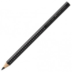 Trīsstūrveida krāsains zīmulis Faber-Castell Jumbo Grip, melns