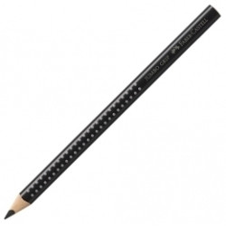 Trīsstūrveida krāsains zīmulis Faber-Castell Jumbo Grip, melns