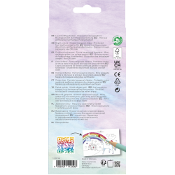 Trīsstūrveida krāsainie zīmuļi Faber-Castell Colour Grip Unicorn 10+3 krāsas