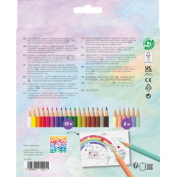 Цветные карандаши Faber-Castell Colour Grip Unicorn 18+6 в картонной упаковке
