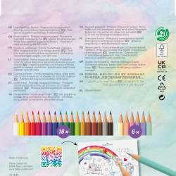 Цветные карандаши Faber-Castell Colour Grip Unicorn 18+6 в картонной упаковке