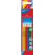 Trīsstūrveida krāsainie zīmuļi Faber Castell Grip 2001, 6 krāsas