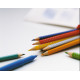 Trīsstūrveida krāsainie zīmuļi Faber Castell Grip 2001, 6 krāsas