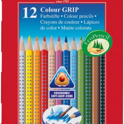Цветные карандаши Faber-Castell Grip 2001 водорастворимые 12цветов