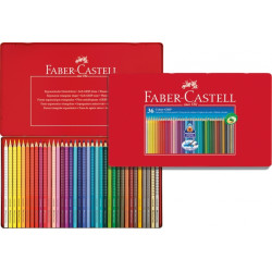 Akvareļu zīmuļi Faber-Castell Grip 2001, 36 krāsas, metāla kārba