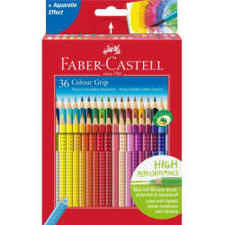 Цветные карандаши Faber-Castell Colour Grip 36 цветов водорастворимые