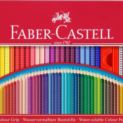 Цветные карандаши Faber-Castell Grip 48 цветов металлический кейс