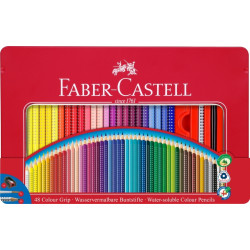Цветные карандаши Faber-Castell Grip 48 цветов металлический кейс