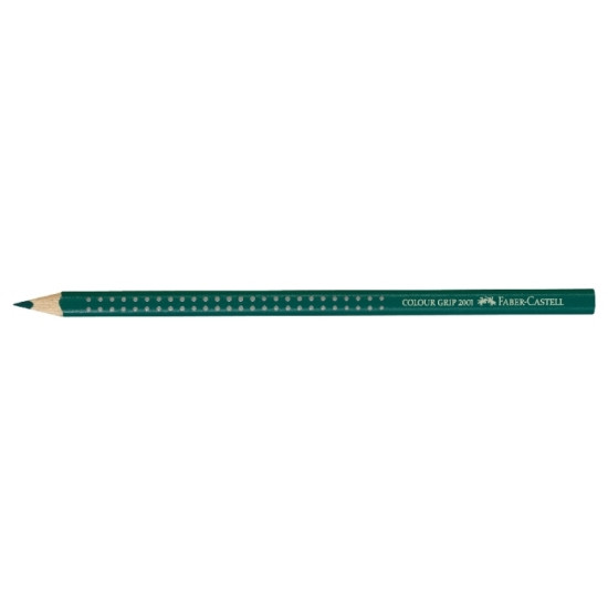 Krāsains zīmulis Faber-Castell Grip deep cobalt green / intensīvi zilganzaļš