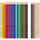Карандаши цветные Faber-Castell Colour Grip 18 цветов + 6 оттенков кожи