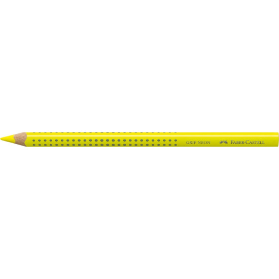 Trīsstūrveida krāsains zīmulis Faber-Castell Jumbo Grip, neona dzeltens