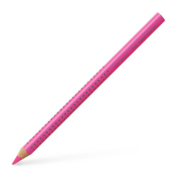 Trīsstūrveida krāsains zīmulis Faber-Castell Jumbo Grip, neona rozā