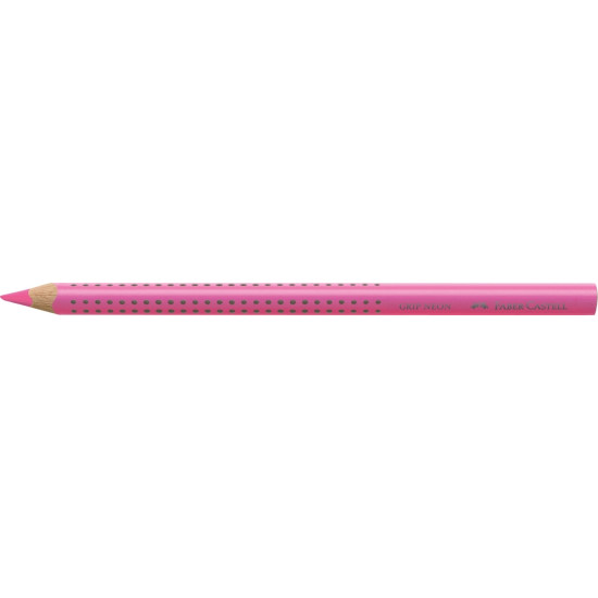 Trīsstūrveida krāsains zīmulis Faber-Castell Jumbo Grip, neona rozā
