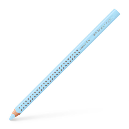 Trīsstūrveida krāsains zīmulis Faber-Castell Jumbo Grip Pastel, zils