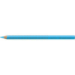 Trīsstūrveida krāsains zīmulis Faber-Castell Jumbo Grip, neona zils
