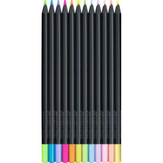 Карандаши Faber-Castell Black Edition NeonPastel Супермягкие