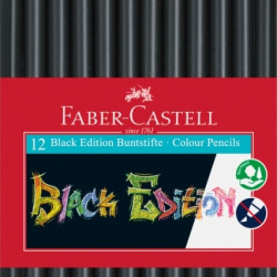Карандаши Faber-Castell Black Edition SuperSoft 12 цветов