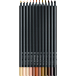 Trīsstūrveida krāsainie zīmuļi Faber-Castell Black Edition 12krāsas