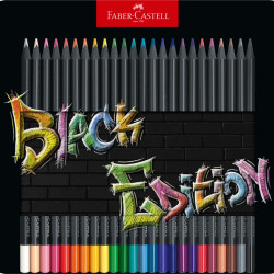 Цветные карандаши Faber-Castell Black Edition 24 супермягких