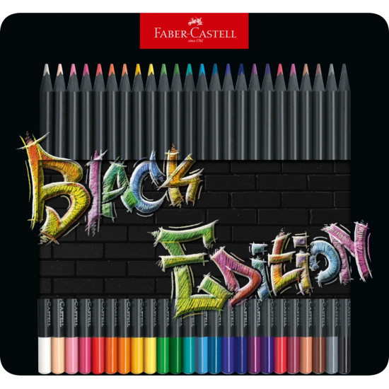 Цветные карандаши Faber-Castell Black Edition 24 супермягких