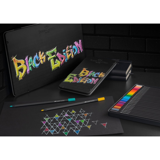 Цветные карандаши Faber-Castell Black Edition 24 супермягких