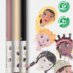 Krāsainie zīmuļi Faber-Castell Children of the world, 3gab/iep sejas krāsas toņos