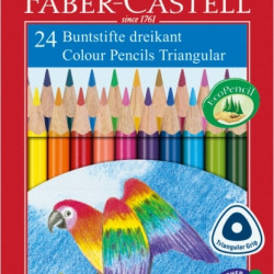Цветные карандаши Faber-Castell Треугольные 24 цвета в картонной упаковке