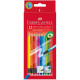 Krāsainie zīmuļi ar dzēšgumiju Faber-Castell, 12 krāsas