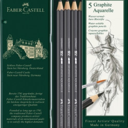 Акварельные карандаши Faber-Castell Graphite Aquarelle 5шт водорастворимые