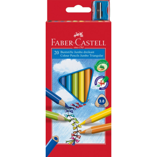 Карандаши Faber-Castell Junior Grip 20 цветов