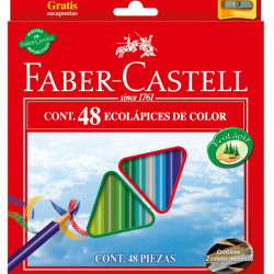 Цветные карандаши Faber-Castell Eco 48 треугольные с точилкой
